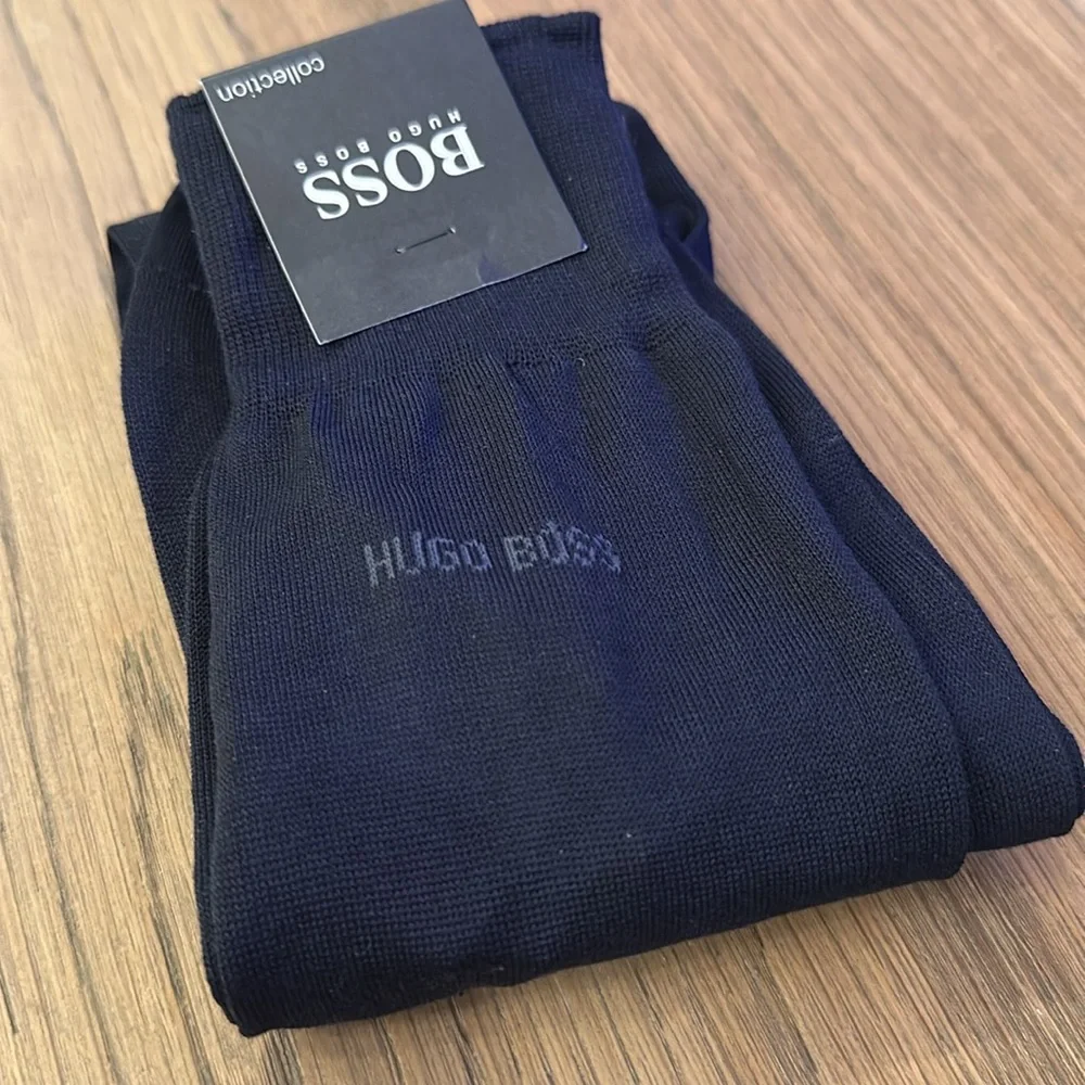 HUGO BOSS Men’s Long Dress Socks NEW With Tag NWT Black - Picture 10 of 10